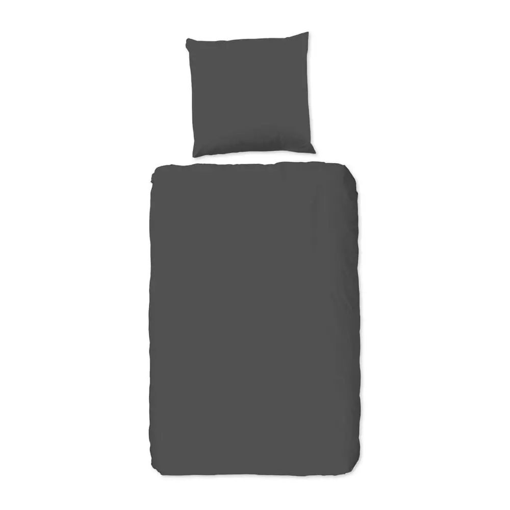 Lenjerie de pat din bumbac Good Morning Universal, 140 x 220 cm, gri