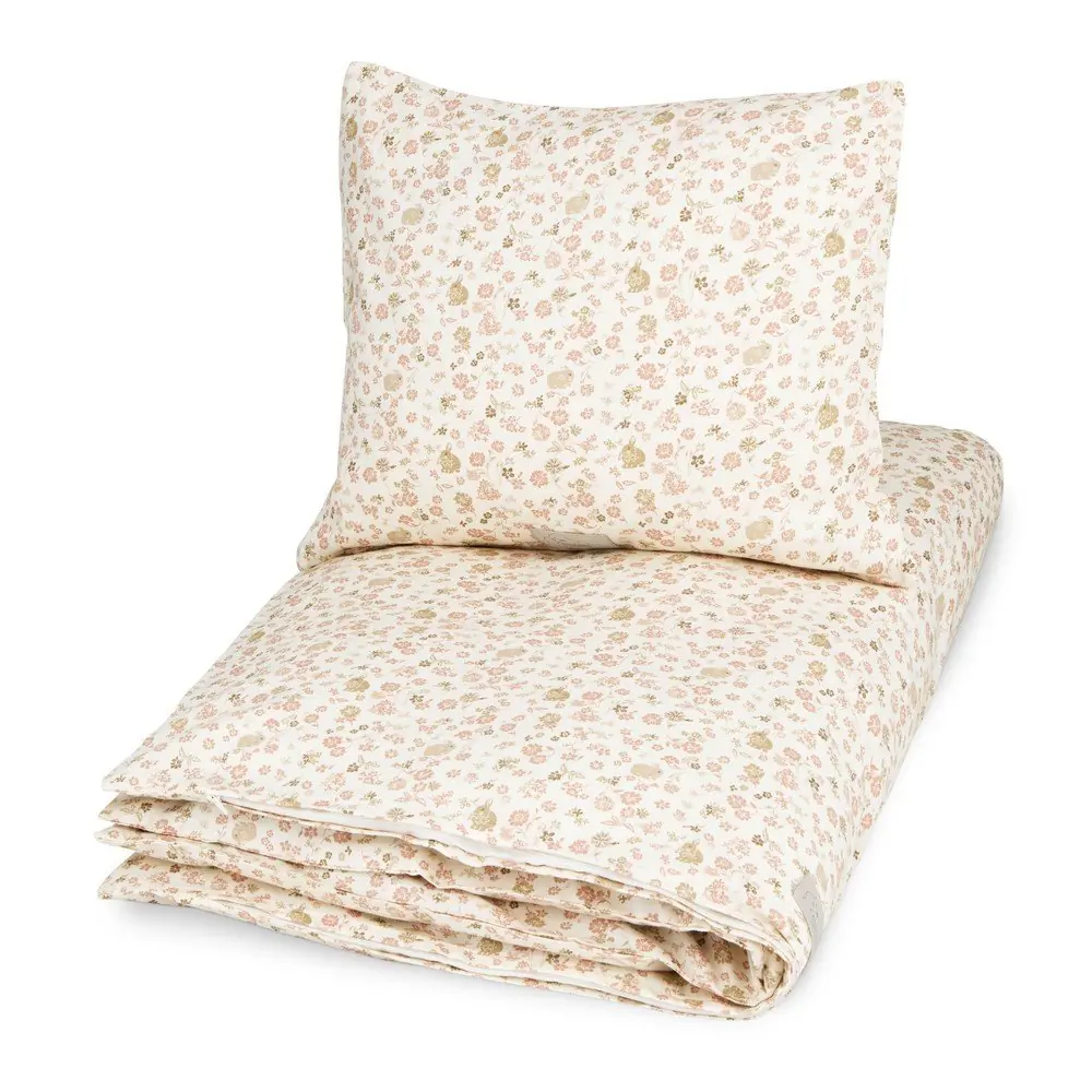 Lenjerie de pat pentru copii, bej din bumbac organic pentru pătuț 70x100 cm Augusta – Cam Cam Copenhagen