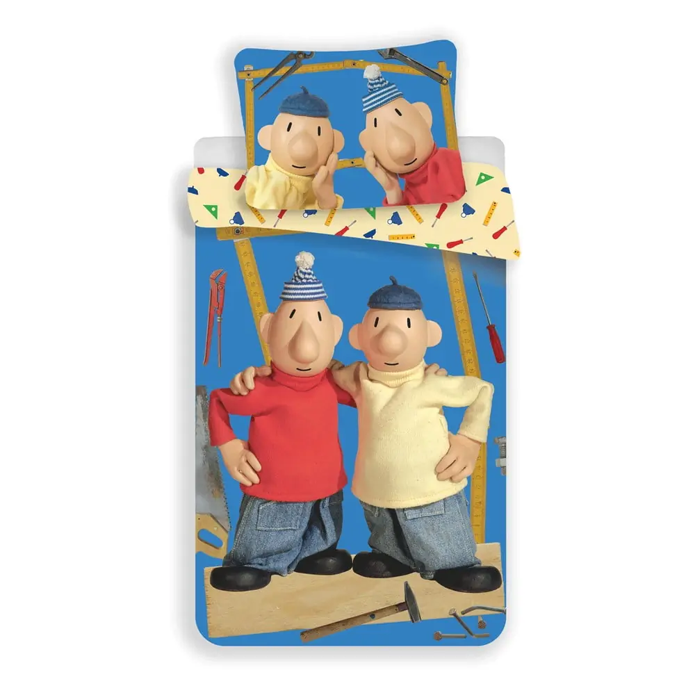 Lenjerie de pat pentru copii din bumbac pentru pat de o persoană 140x200 cm Pat a Mat – Jerry Fabrics