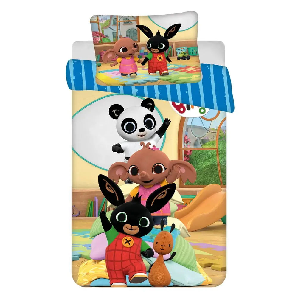 Lenjerie de pat pentru copii din bumbac pentru pătuț 100x135 cm Bing Bunny 