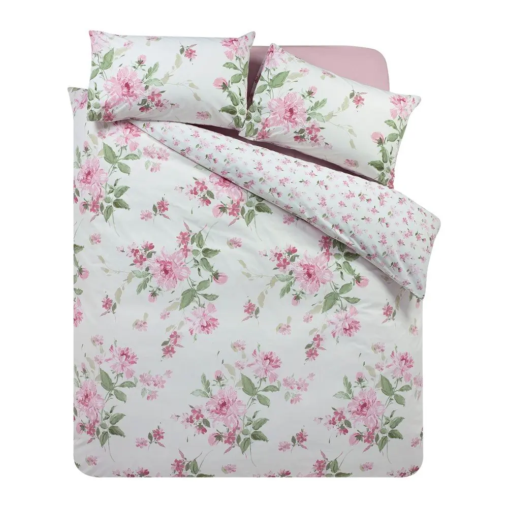 Lenjerie de pat pentru pat dublu cu 3 piese 200x200 cm Avebury Floral – Catherine Lansfield