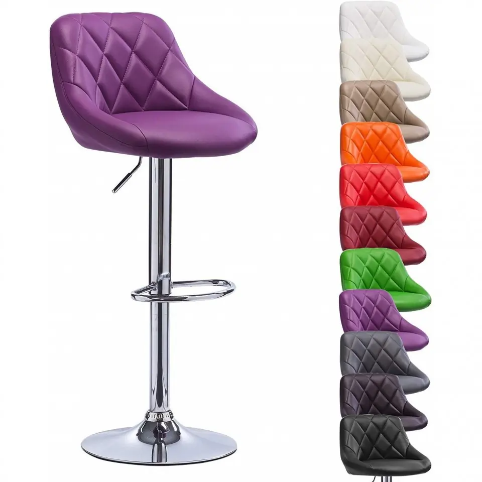 SCA212 - Scaun tapitat bar, imitatie de piele, inaltime sezut reglabila 60-82 cm - Diverse culori