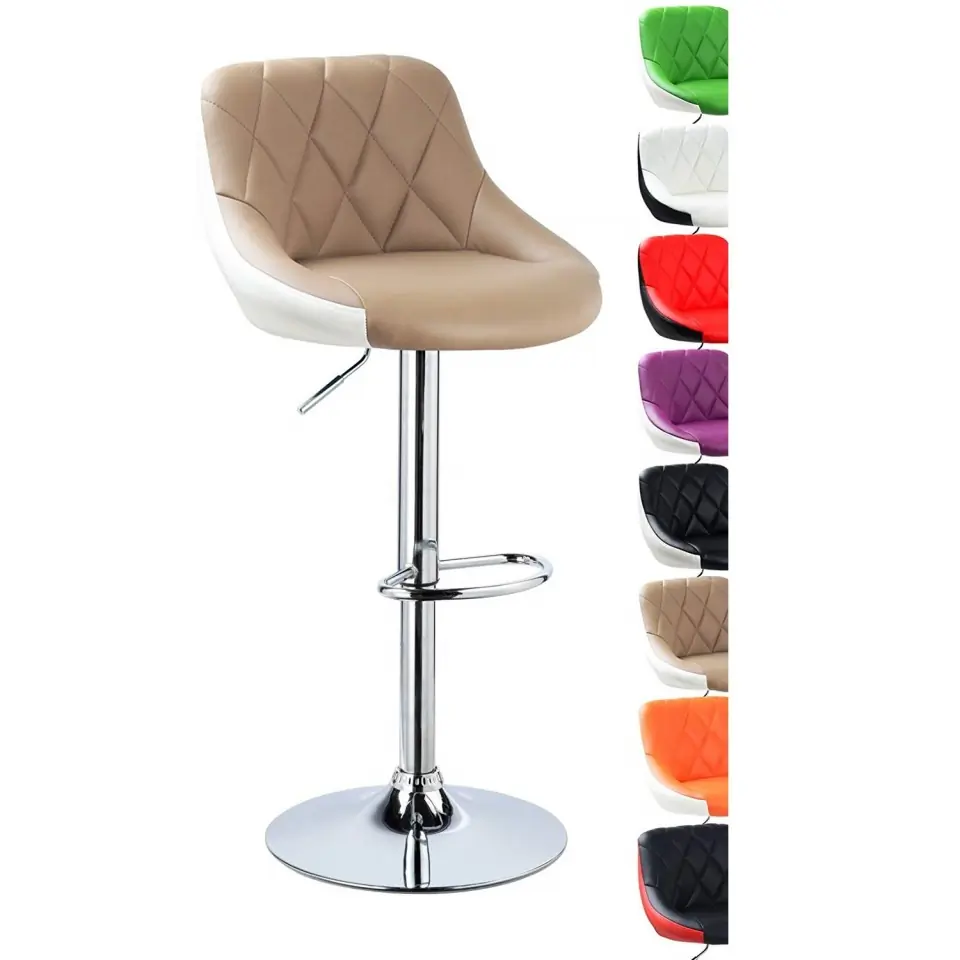 SCA213 - Scaun tapitat bar, imitatie de piele, inaltime sezut reglabila 60-82 cm - Diverse culori