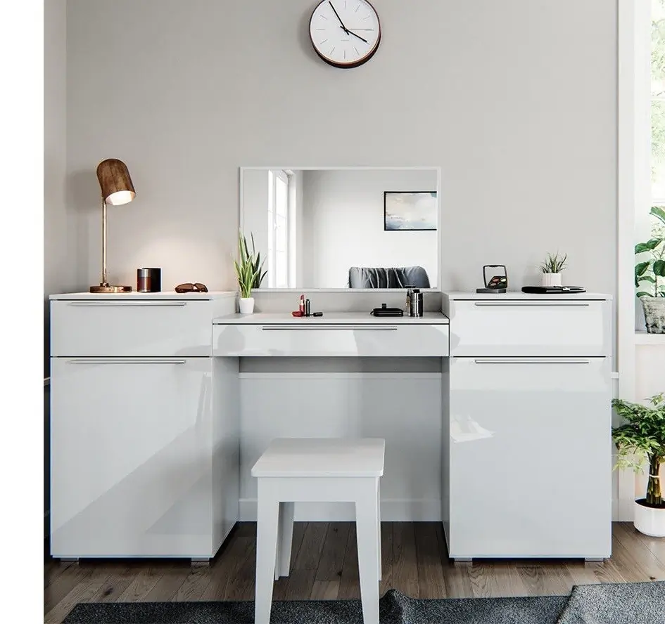 SEA315 - Set Masa alba toaleta moderna cosmetica machiaj oglinda masuta vanity