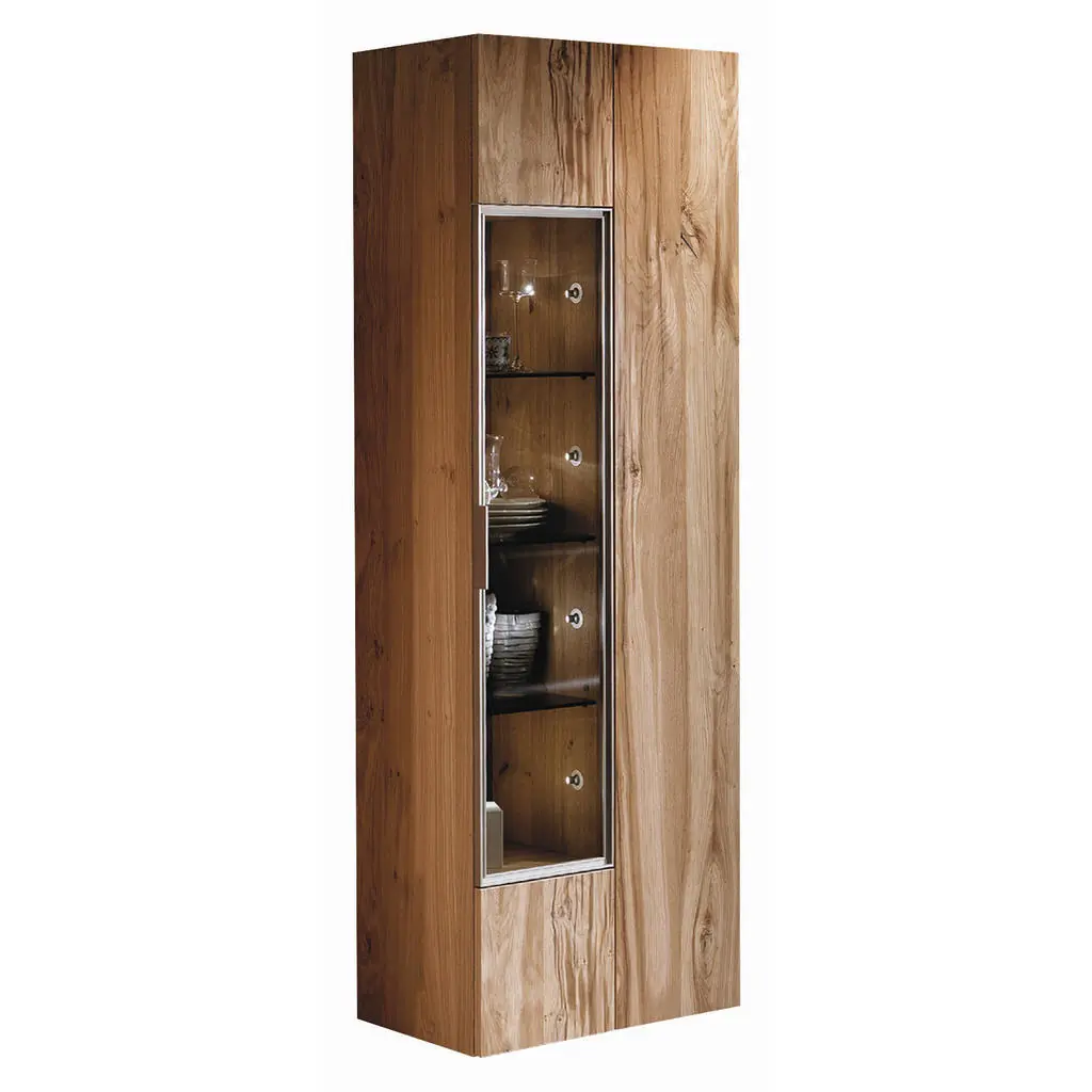 Vitrină, furniruit, placă din lemn masiv stratificat (panou), lemn recuperat, stejar culoare lemn stejar