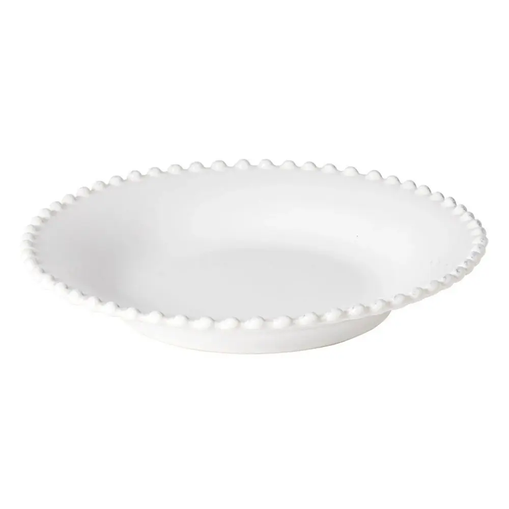 Farfurie adâncă din gresie ceramică Costa Nova Pearl, ⌀ 24 cm, alb