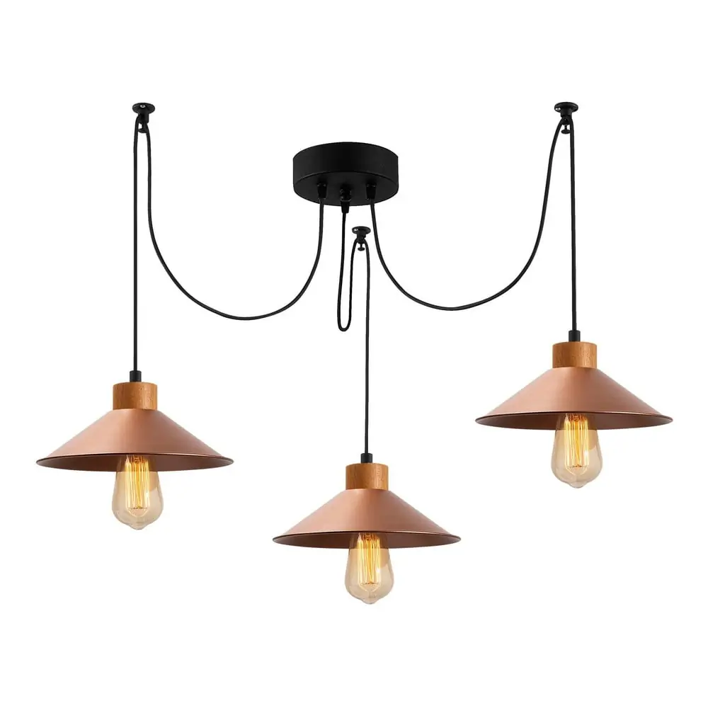 Lustră arămie cu abajur din metal ø 114 cm Manavgat – Opviq lights