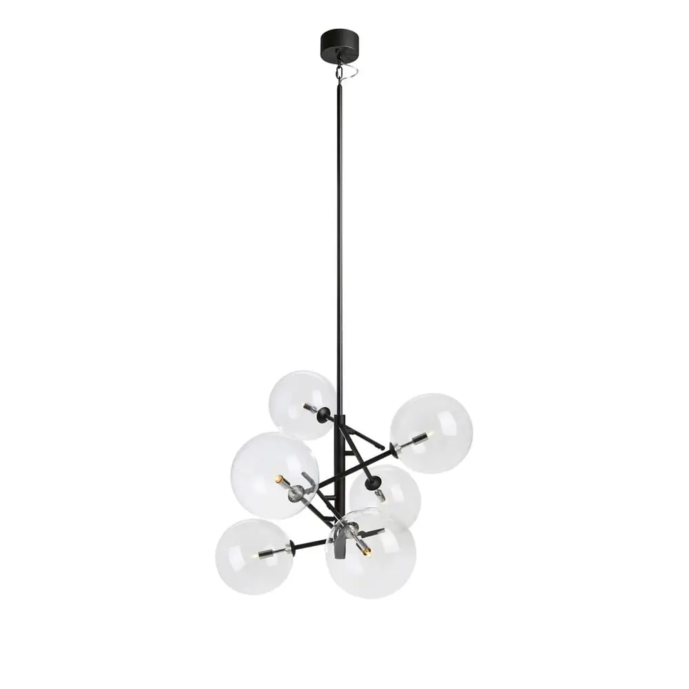 Lustră cu 6 brațe Markslöjd Andrew, negru