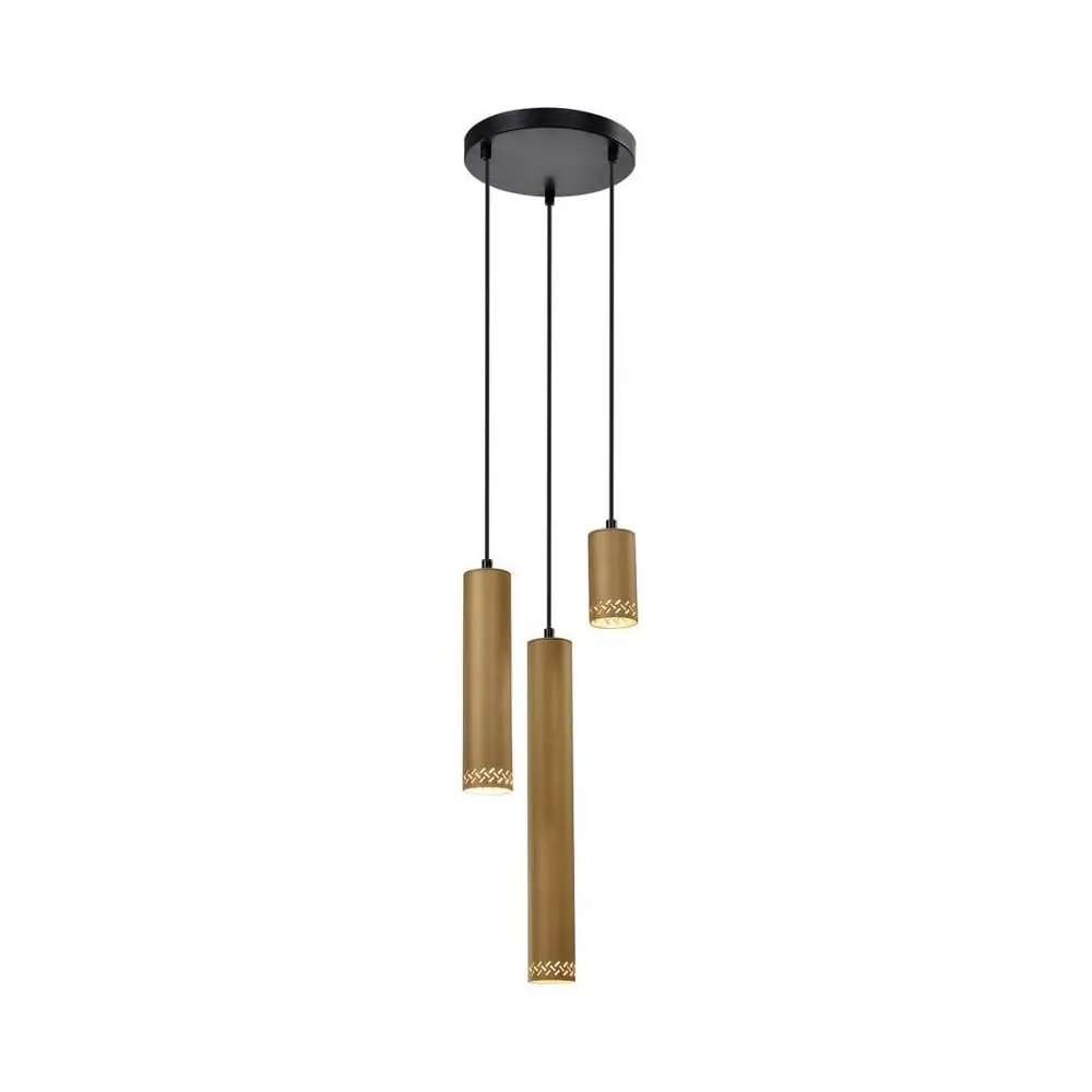 Lustră galbenă/neagră cu abajur din metal ø 22 cm Tubo – Candellux Lighting