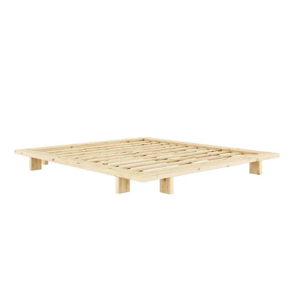 Pat matrimonial din lemn masiv de pin cu somieră 180x200 cm Japan – Karup Design