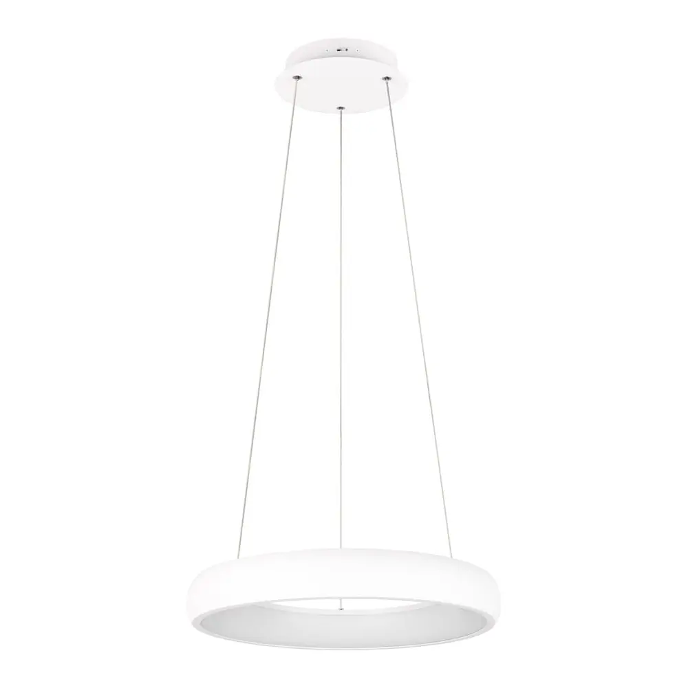 Lustră albă LED cu intensitate reglabilă cu abajur din metal ø 46 cm Cardona – Trio