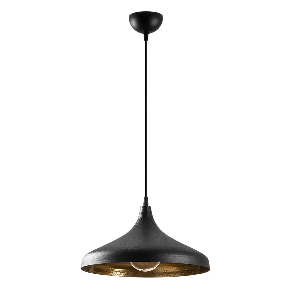 Lustră neagră cu abajur din metal ø 36 cm Tattoo – Opviq lights