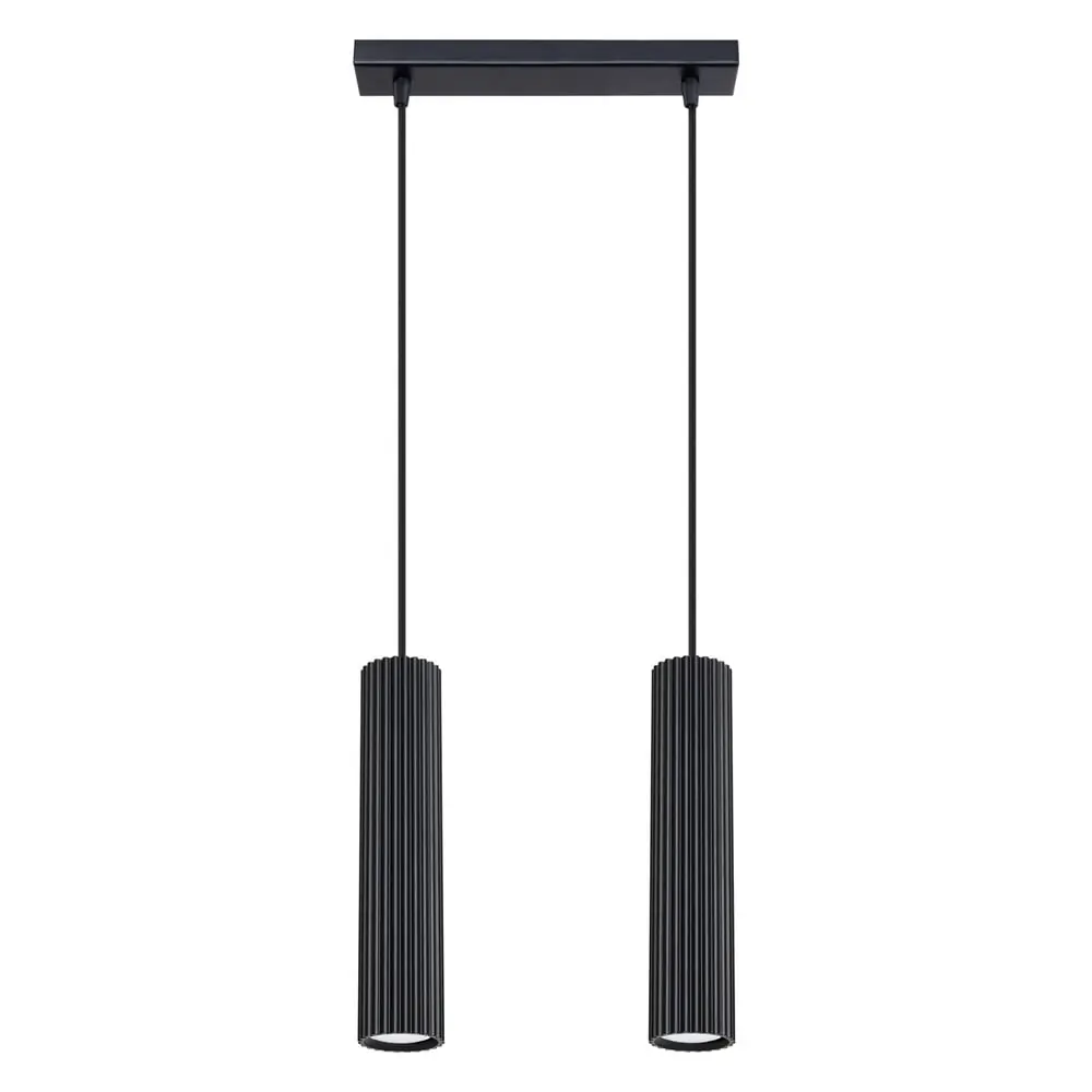 Lustră neagră din metal Gleam – Sollux