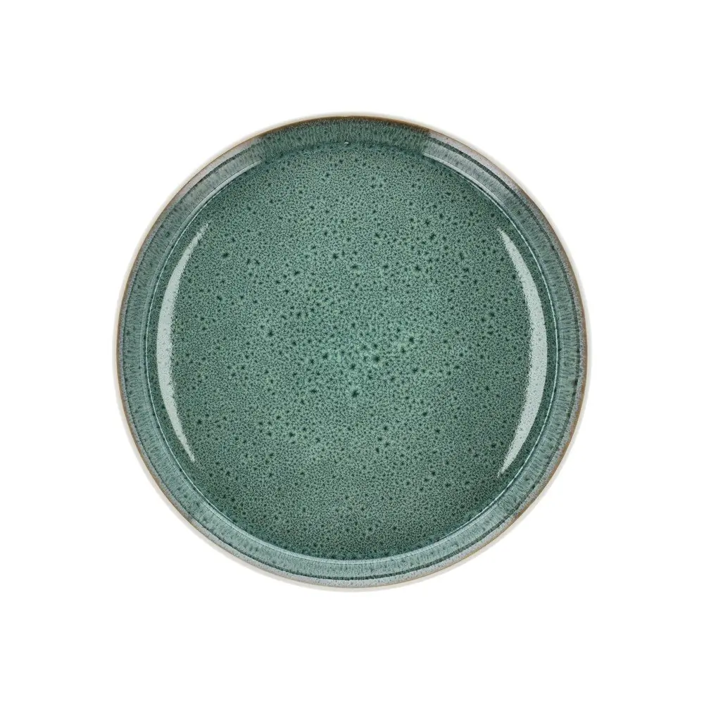 Farfurie albă/verde din gresie ø 27 cm Gastro White/Green – Bitz