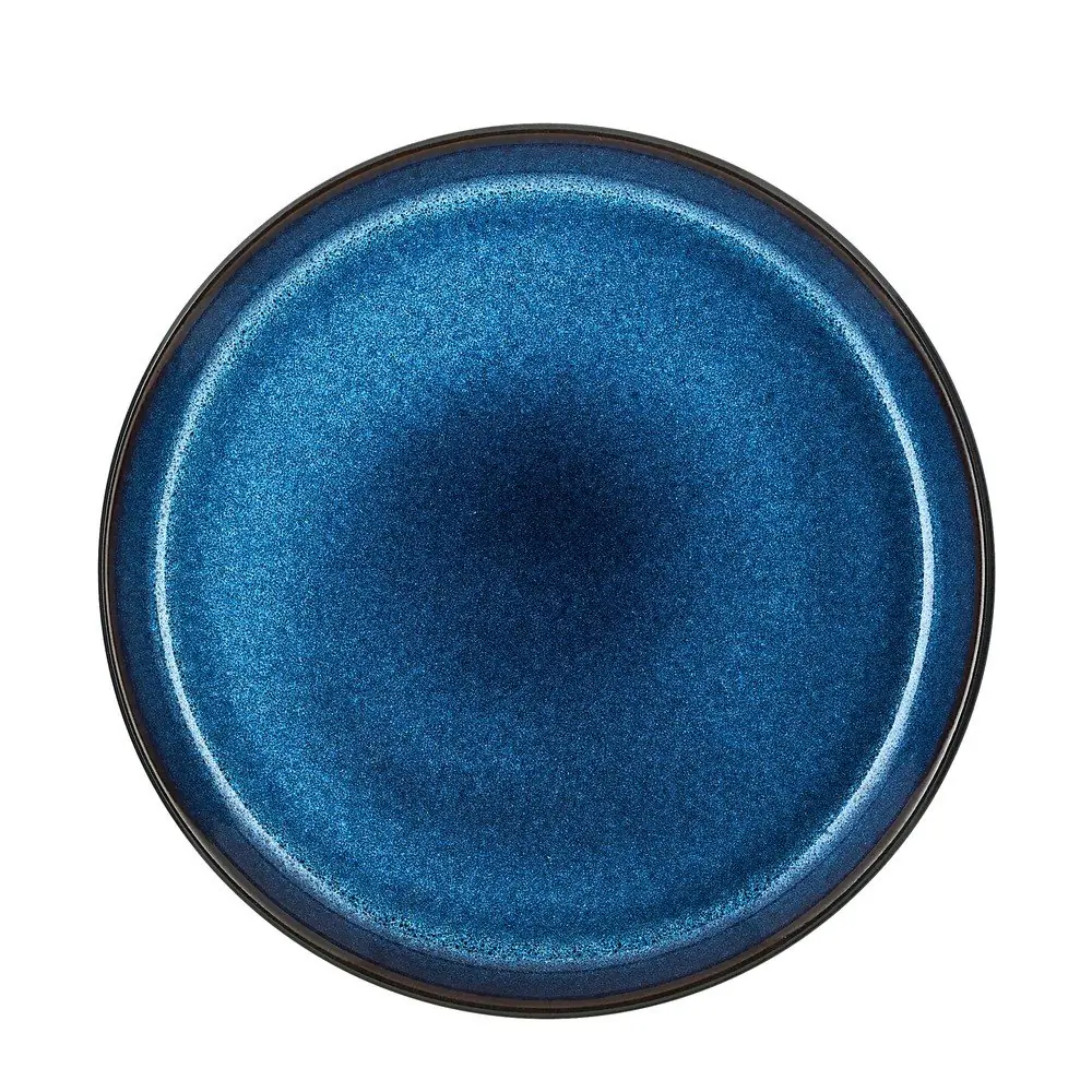 Farfurie neagră/albastră pentru desert din gresie ø 21 cm Gastro Dark Blue/Black – Bitz