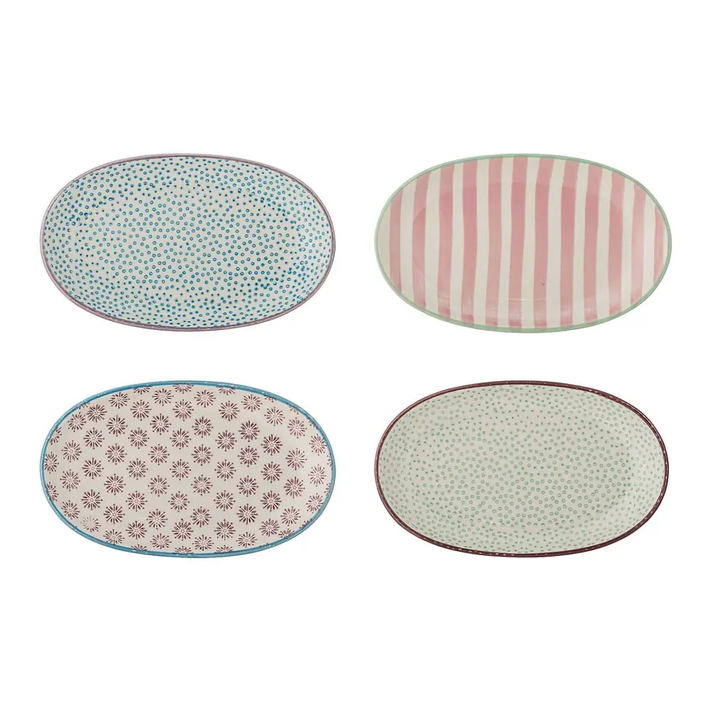 Farfurii 4 buc. pentru servire din gresie Patrizia – Bloomingville