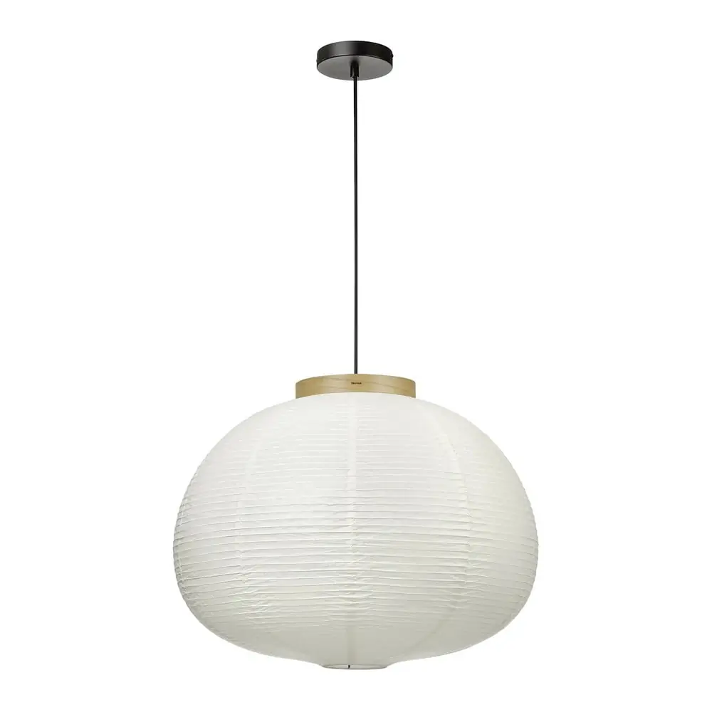 Lustră albă cu abajur din hârtie ø 60 cm Kami – Blomus