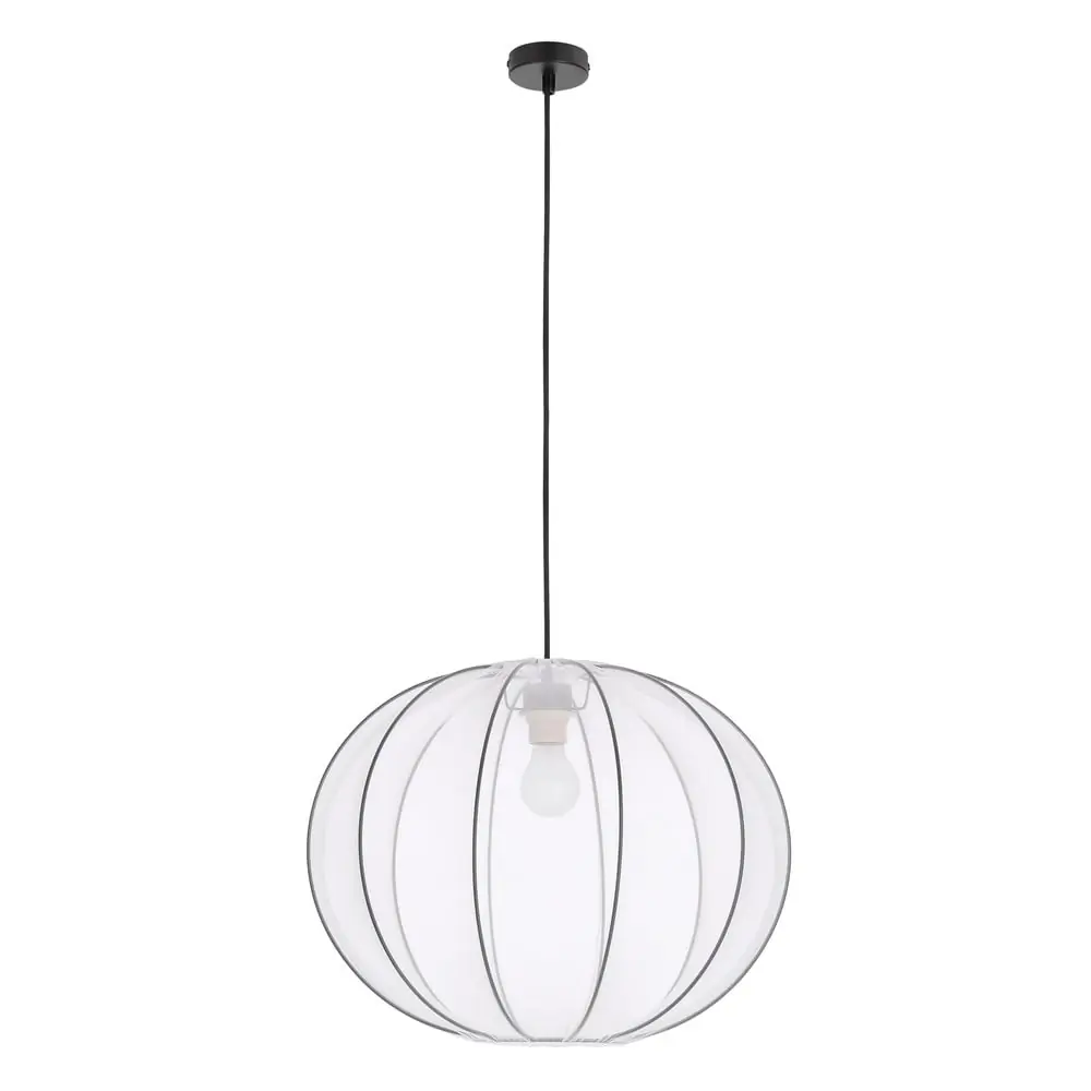 Lustră albă cu abajur textil ø 52 cm Mellow – Candellux Lighting