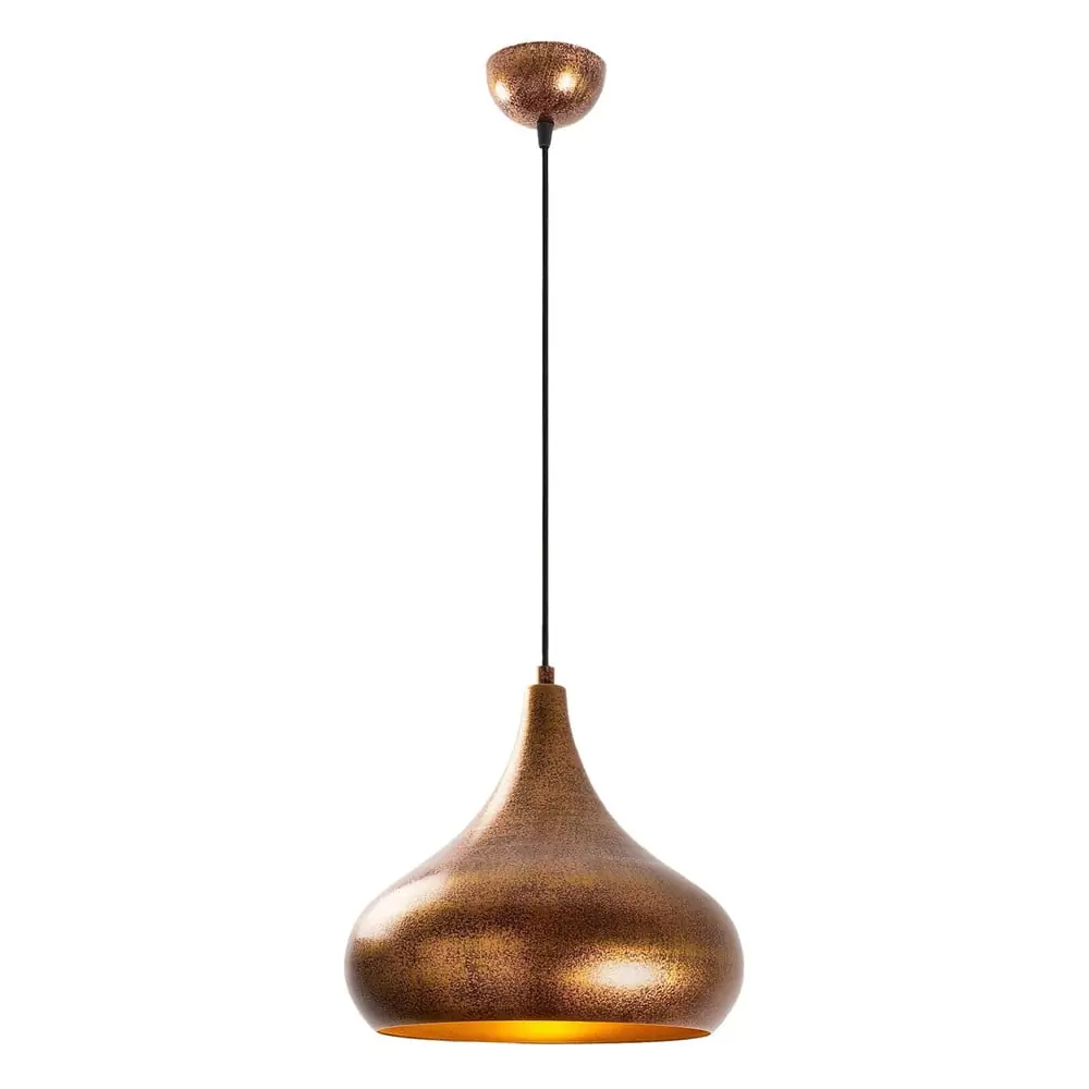 Lustră arămie cu abajur din metal ø 30 cm Muba – Opviq lights