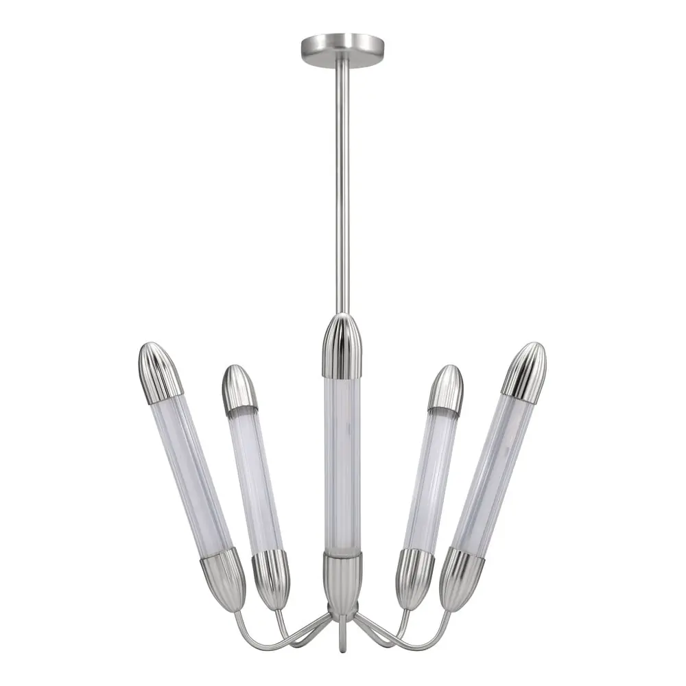 Lustră argintie din oțel cu abajur din sticlă ø 69 cm Lemon Squeeze – UMAGE