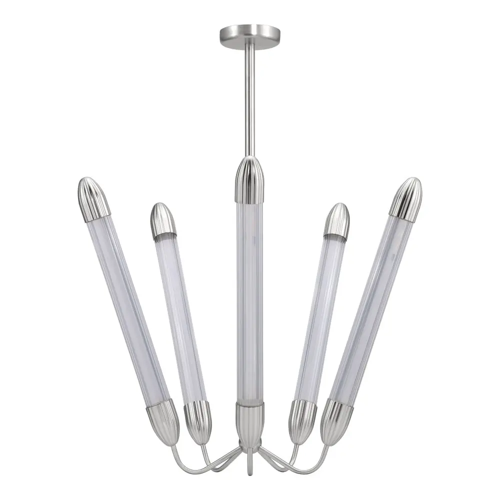 Lustră argintie din oțel cu abajur din sticlă ø 86 cm Lemon Squeeze – UMAGE