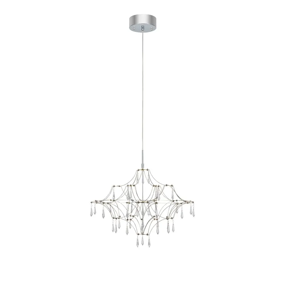 Lustră argintie LED ø 60 cm Efesos – Markslöjd