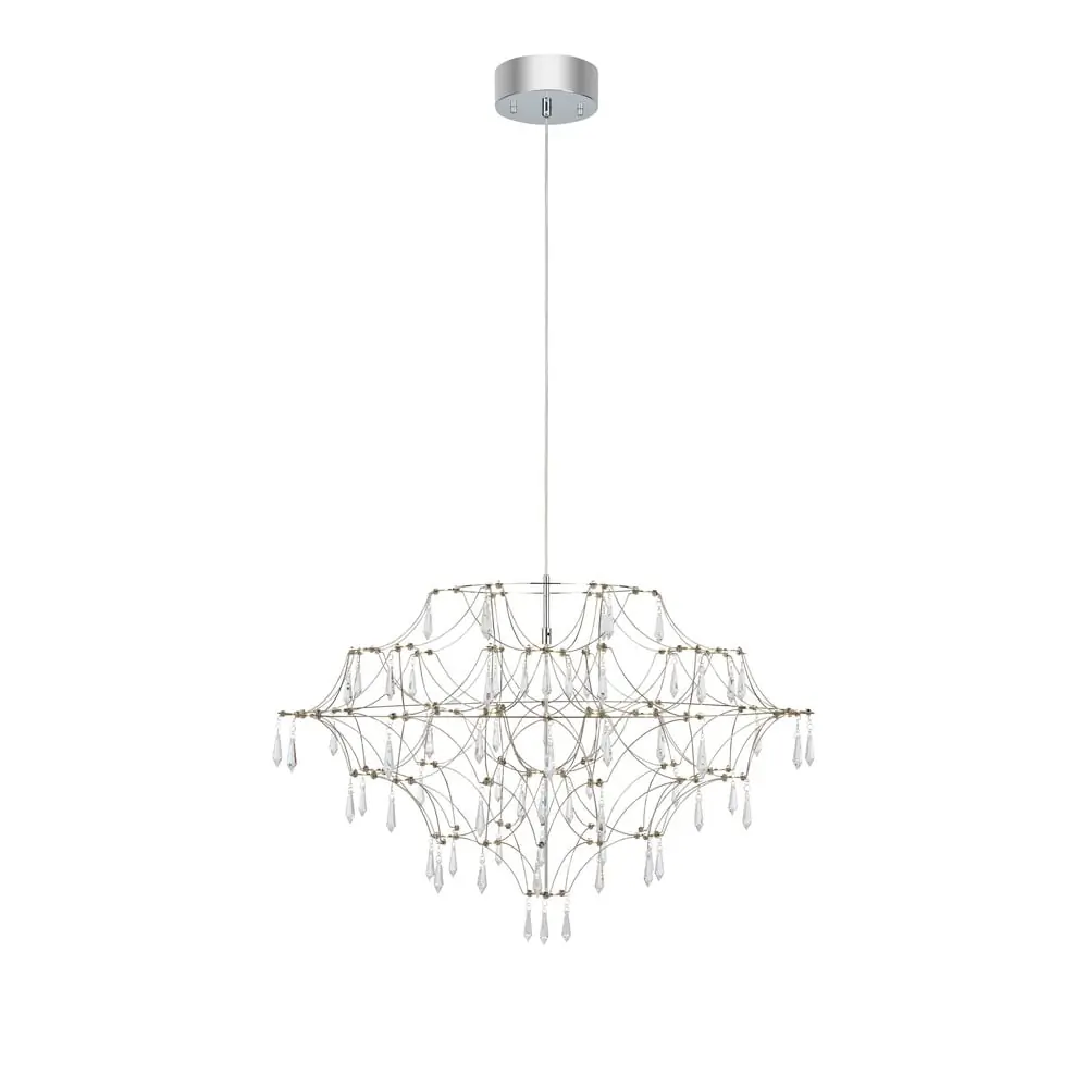 Lustră argintie LED ø 80 cm Efesos – Markslöjd