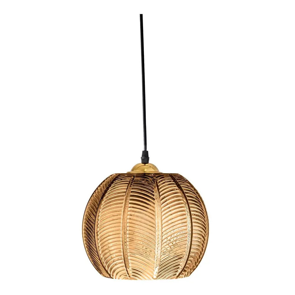 Lustră chihlimbar cu abajur din sticlă ø 22 cm Adar – Bloomingville