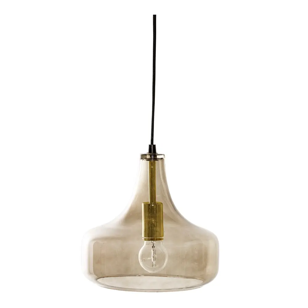 Lustră maro cu abajur din sticlă ø 25,5 cm Yuser – Bloomingville