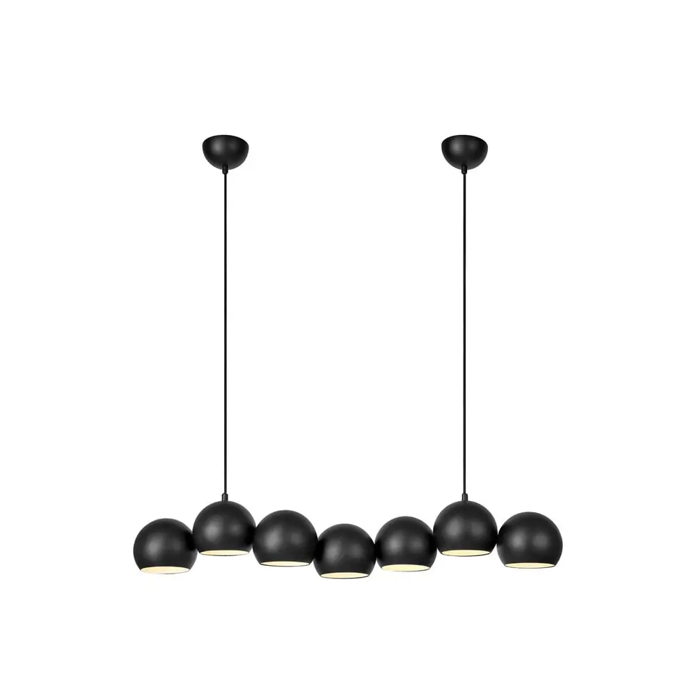 Lustră neagră cu abajur din metal Cupolo – Markslöjd