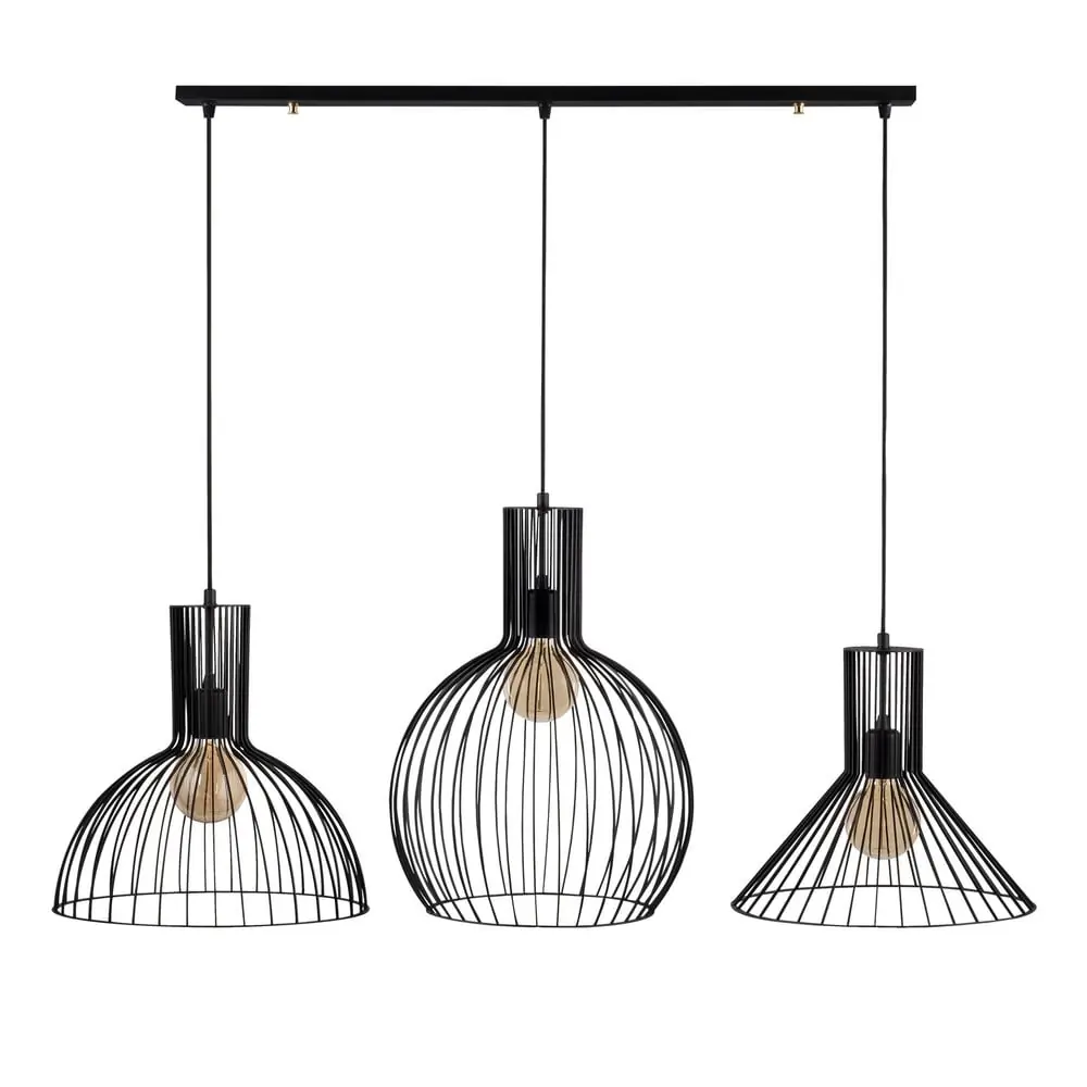 Lustră neagră cu abajur din metal Fellini – Opviq lights