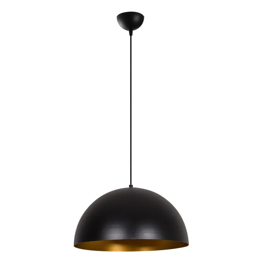 Lustră neagră cu abajur din metal ø 40 cm Coppa – Opviq lights