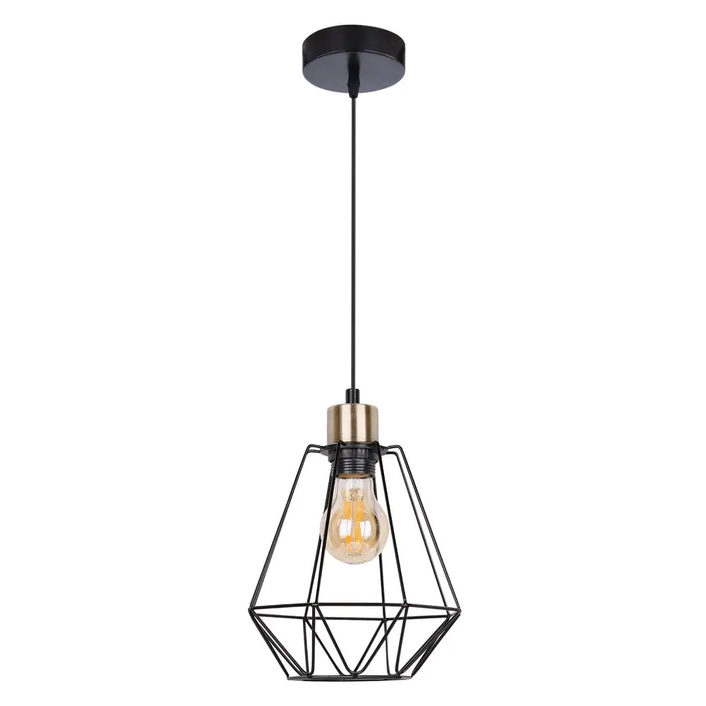 Lustră neagră din metal ø 19 cm Primo – Candellux Lighting