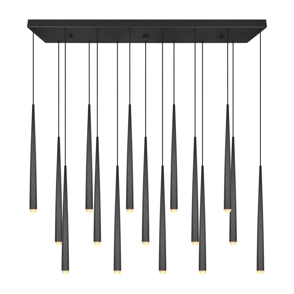 Lustră neagră LED Cala – Trio Select