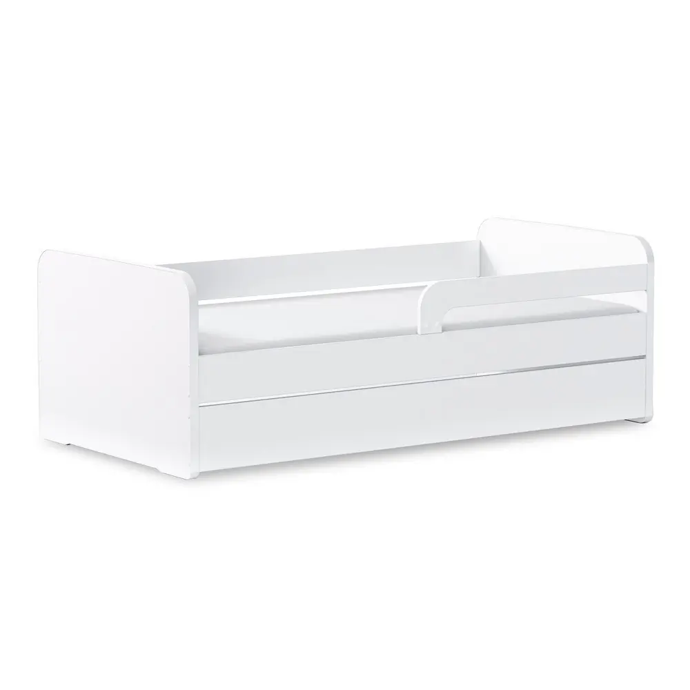 Pat pentru copii alb cu saltea/cu somieră 80x200 cm Duuli – ELTAP