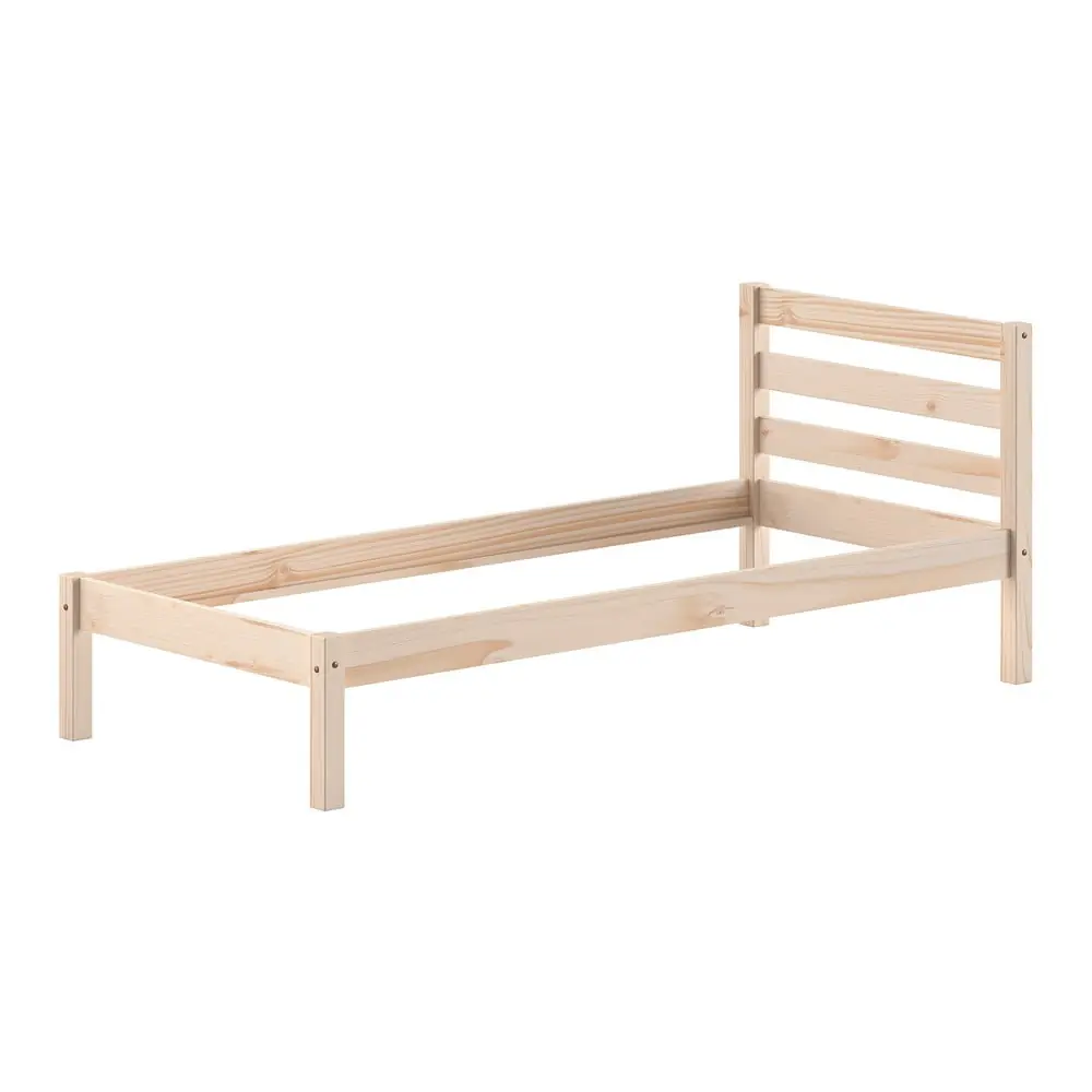 Pat pentru copii în culoare naturală din lemn de pin fără somieră 90x200 cm Pino – Vipack