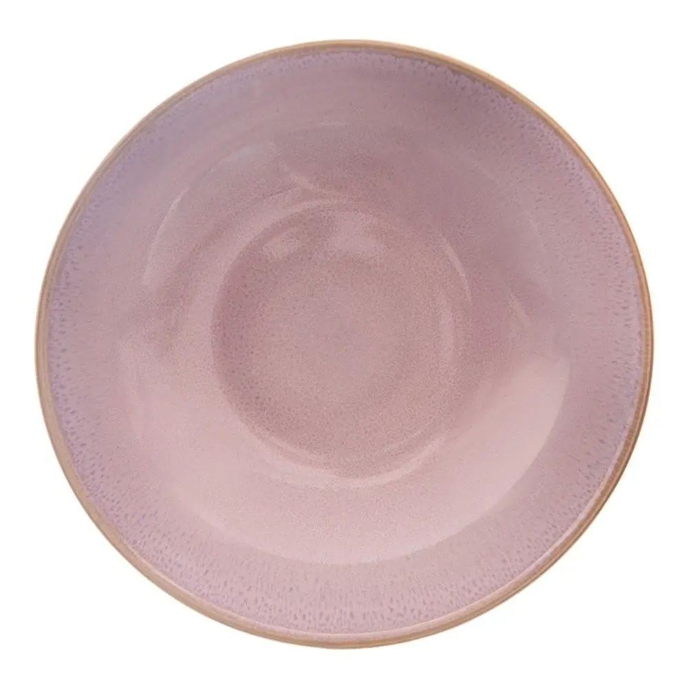 Farfurie roz adâncă din ceramică ø 20,5 cm Glaze – Orion