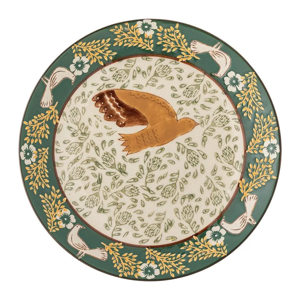 Farfurie verde pentru desert din gresie ø 16 cm Hezha – Bloomingville