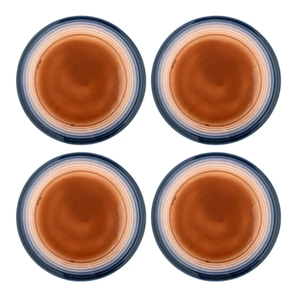 Farfurii albastre/portocalii 4 buc. din gresie ø 27 cm Tatum – Bloomingville