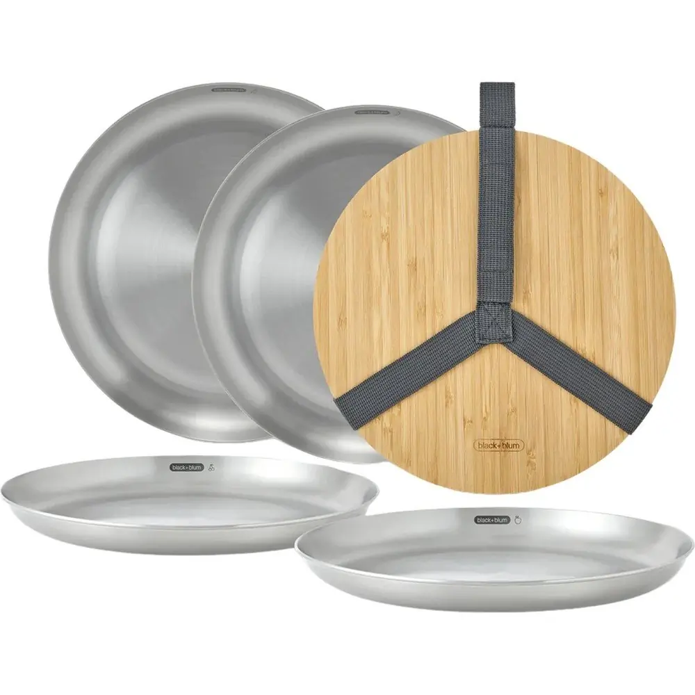 Farfurii argintii 4 buc. din oțel inoxidabil ø 25,5 cm – Black + Blum