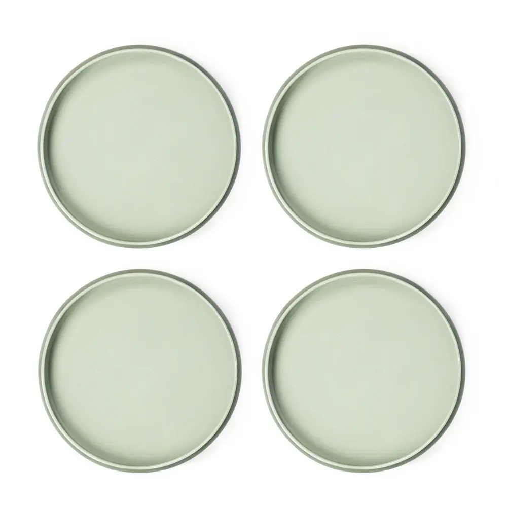 Farfurii verzi 4 buc. din gresie ø 22 cm Aura Rondo – Bonami Selection