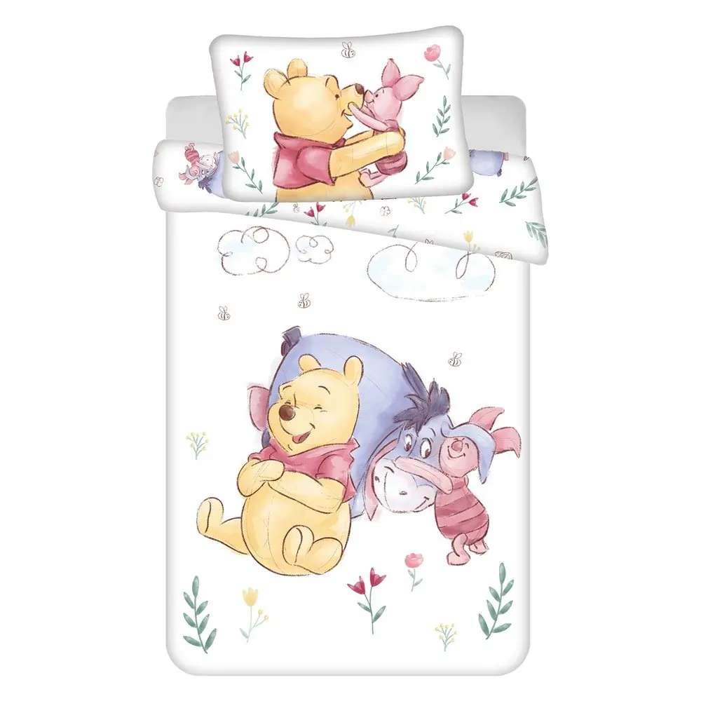 Lenjerie de pat pentru copii din bumbac pentru pătuț 100x135 cm Winnie the Pooh 