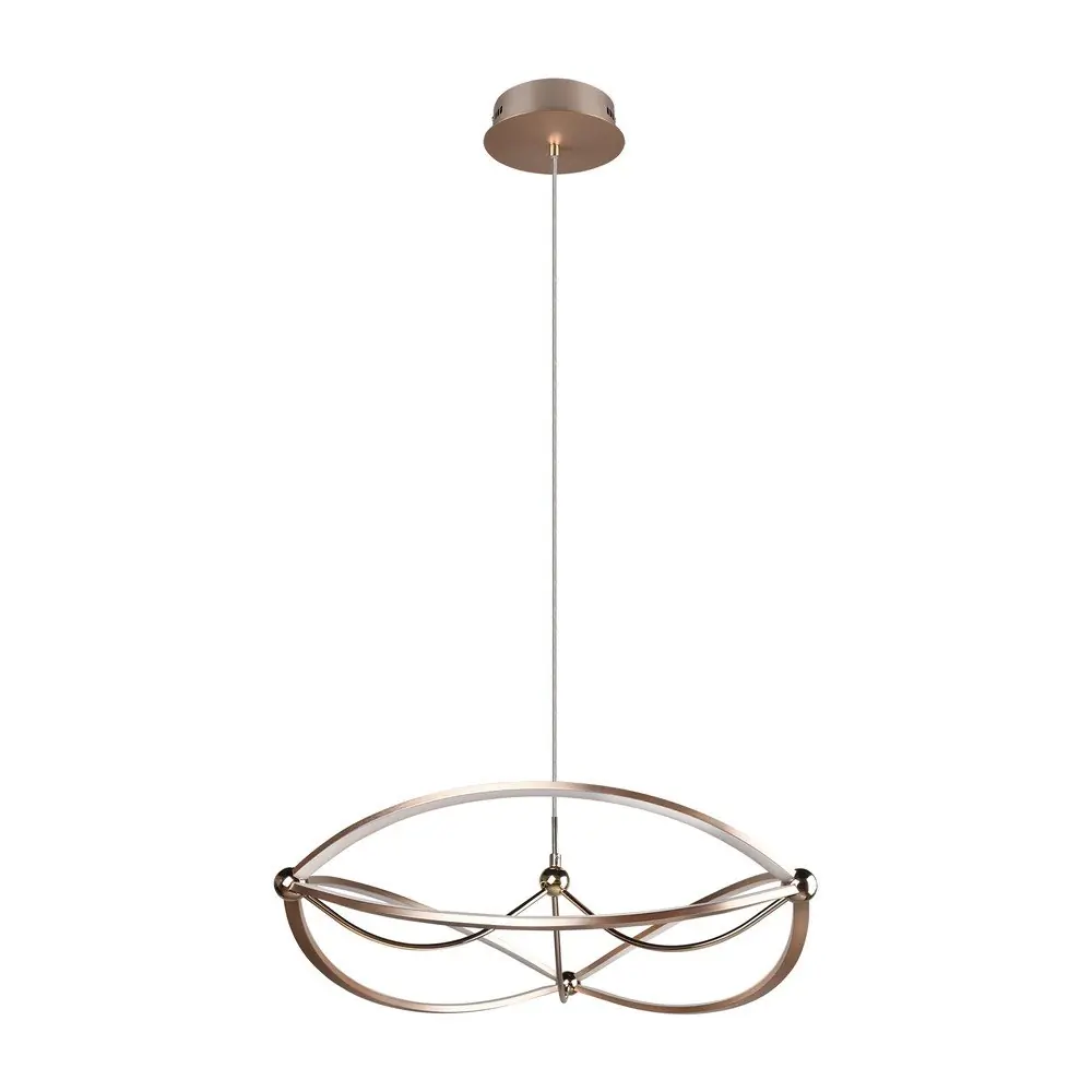 Lustră alămie LED cu intensitate reglabilă Charivari – Trio