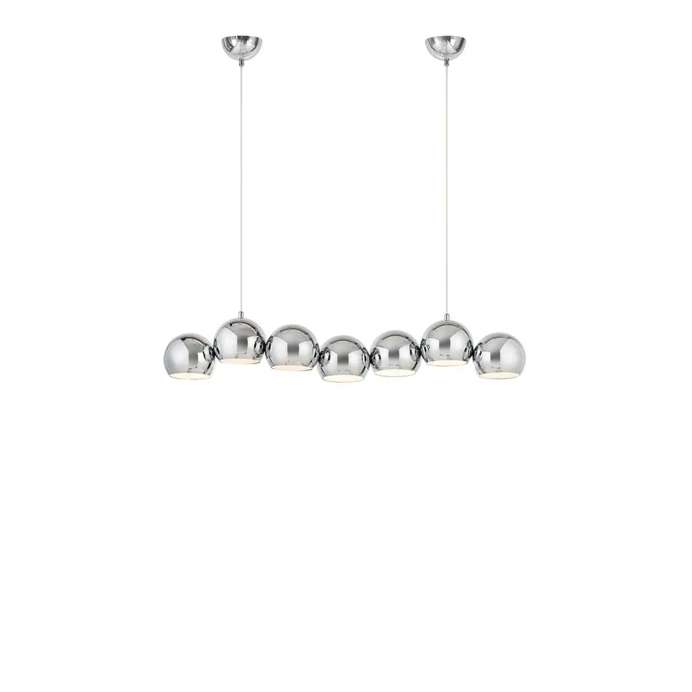 Lustră argintie din metal cu abajur din metal Cupolo – Markslöjd