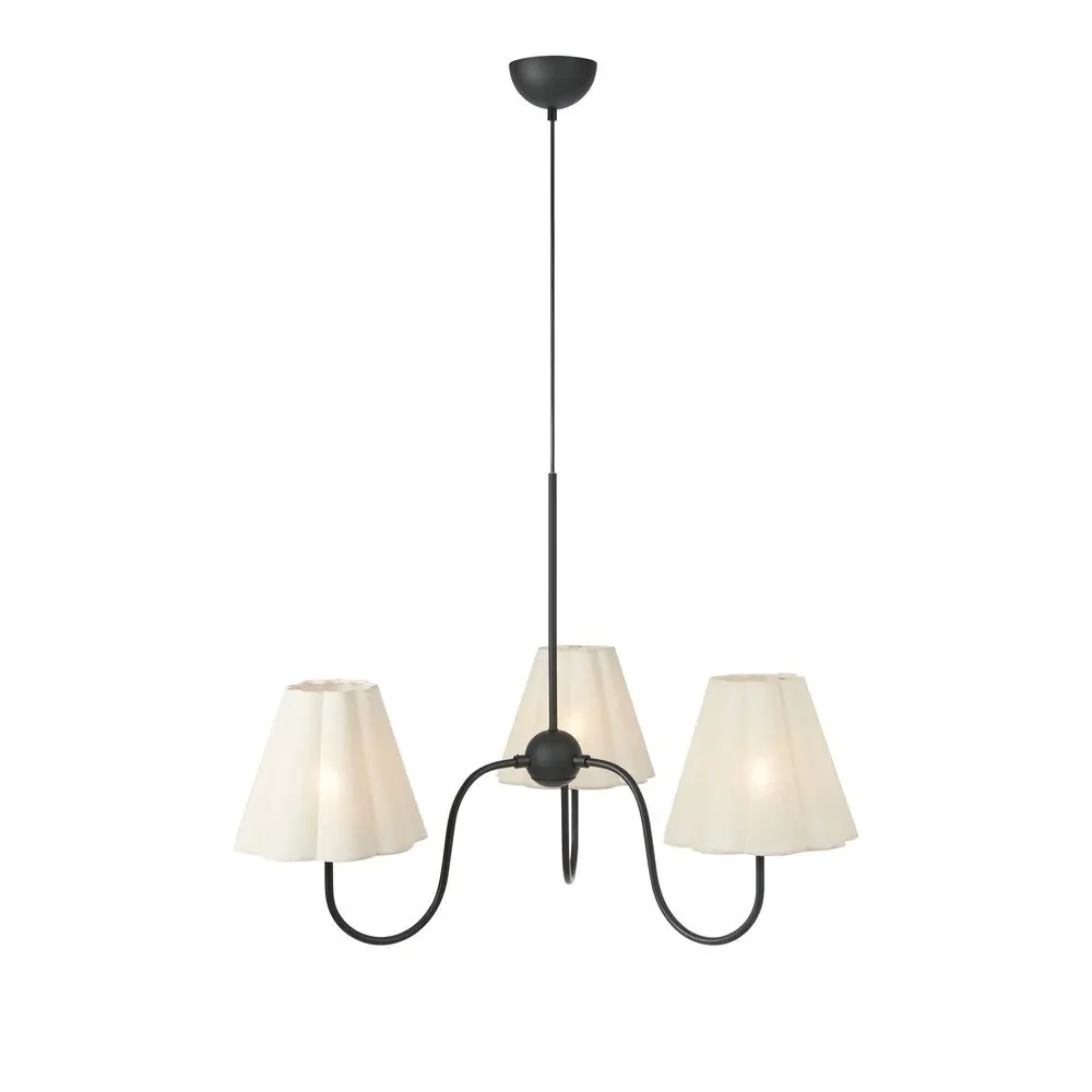 Lustră bej din metal cu abajur textil Veya – Markslöjd