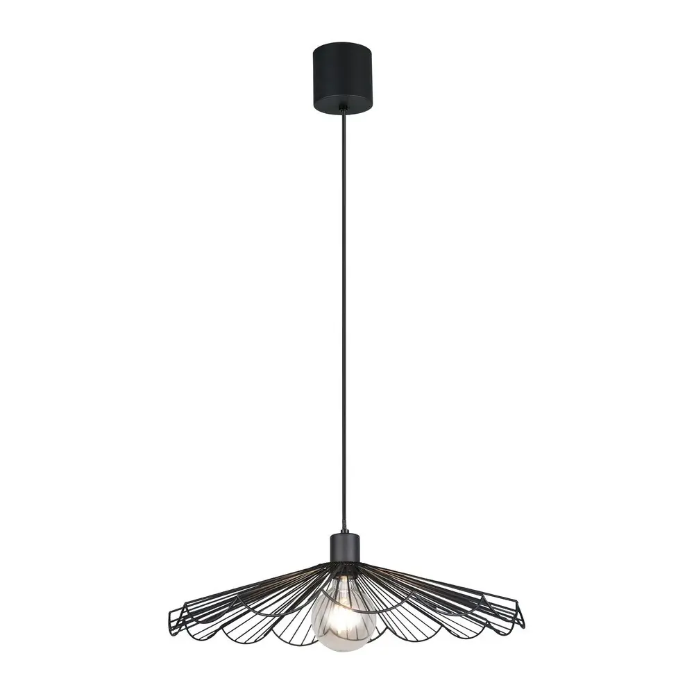 Lustră neagră din metal cu abajur din metal ø 50 cm Margarita – Reality