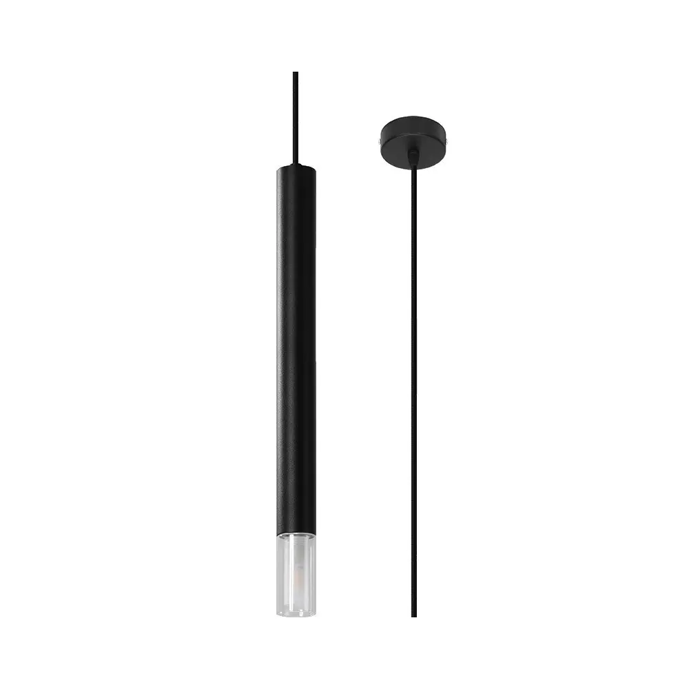 Lustră neagră din metal ø 8 cm Vittoria – Sollux