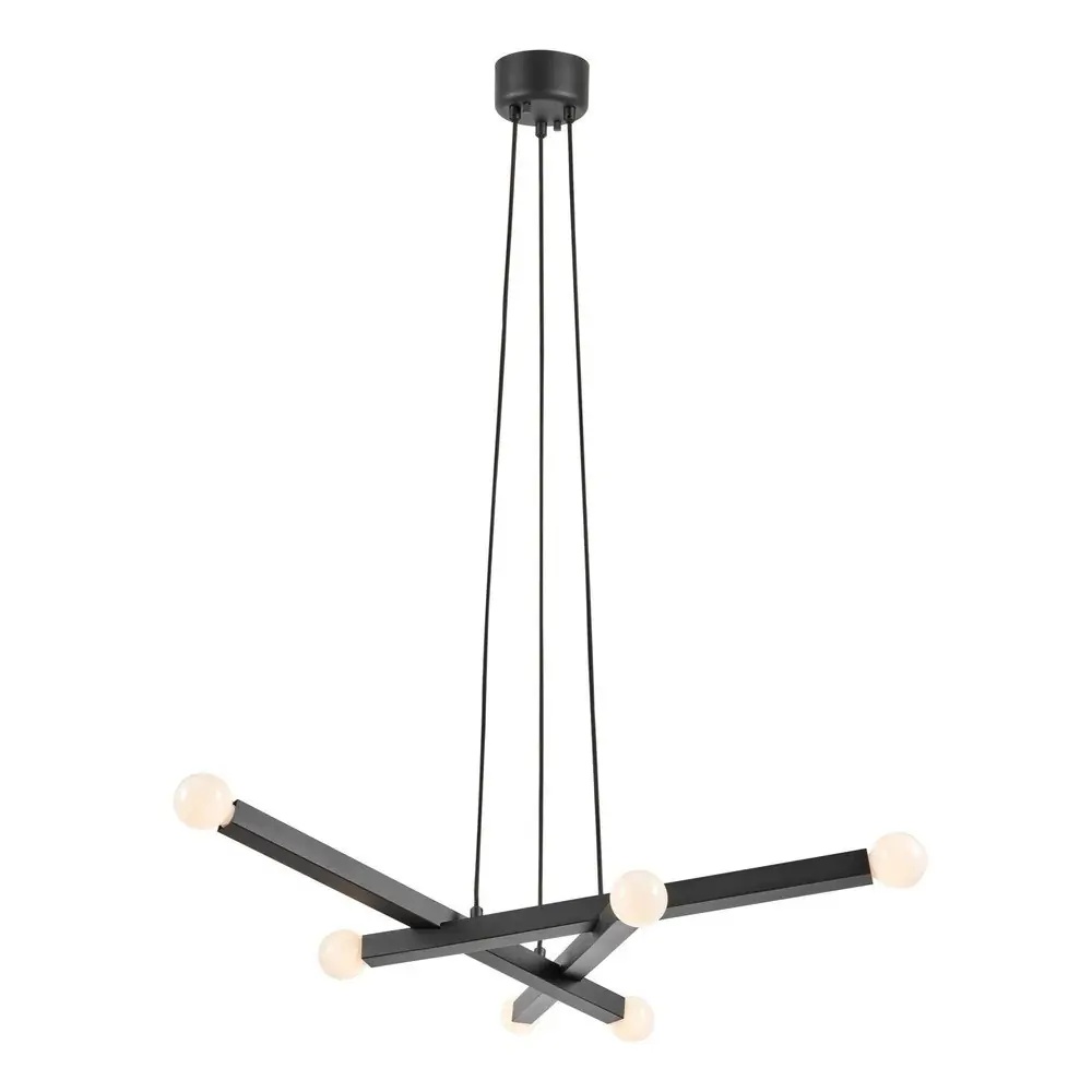 Lustră neagră din metal Stack – Markslöjd