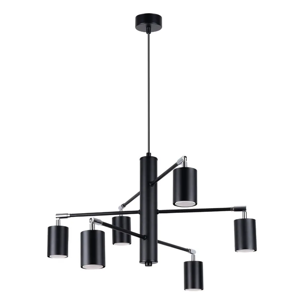 Lustră neagră din metal Virta – Sollux