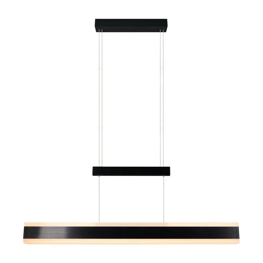 Lustră negru-mat LED cu abajur din metal Arcola – Trio